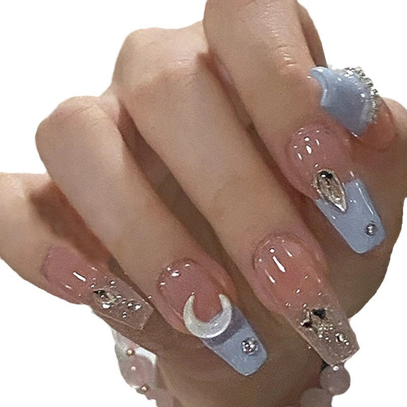 Luxury Glitter Design Artificial Nails Bowlift