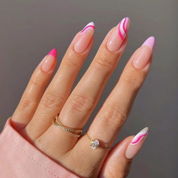 Artificial nail set with unique patterns Bowlift