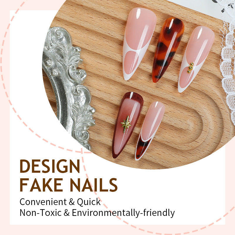Artificial nails with elegant accents Bowlift
