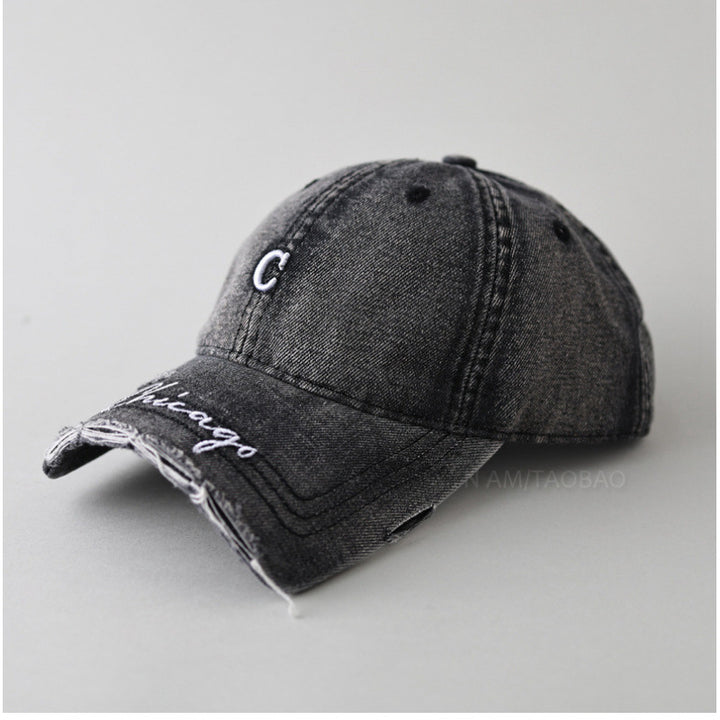 Women's Distressed Cotton Baseball Cap Bowlift 1784083462