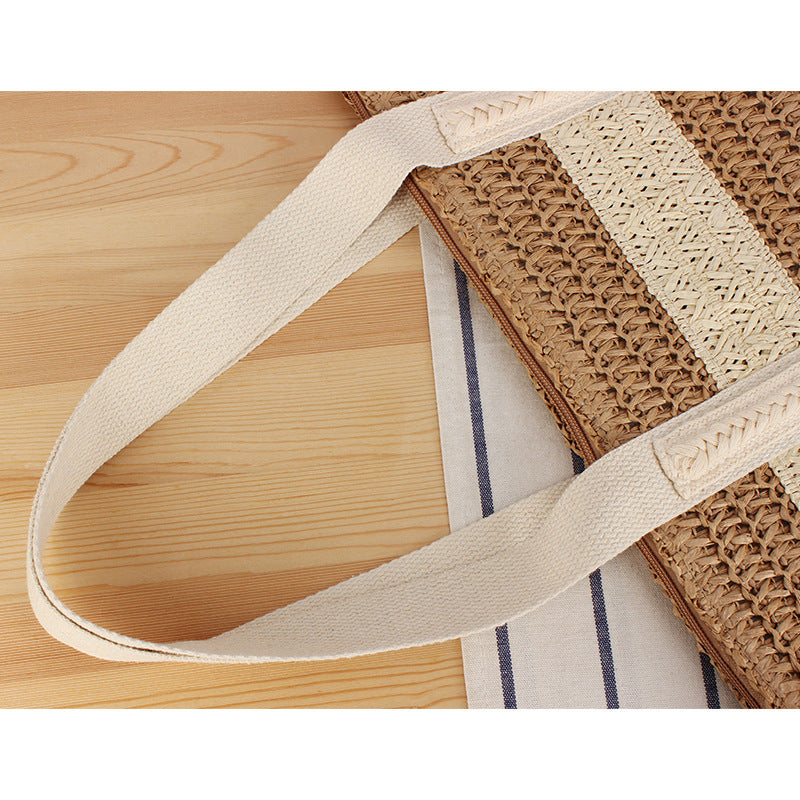 Shopping basket in modern wicker design with sturdy carrying handles Bowlift