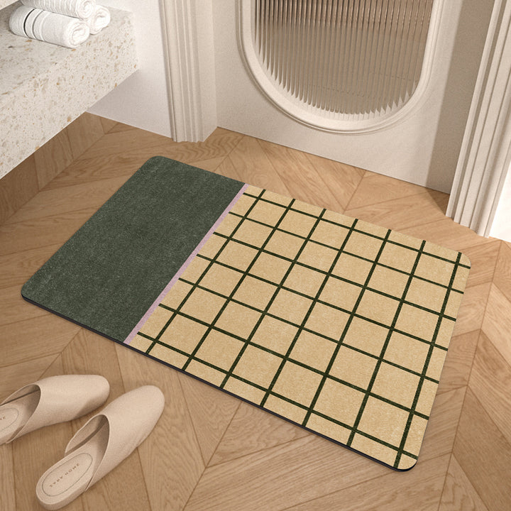 Geometric Pattern Soft Memory Foam Bath Mat Bowlift