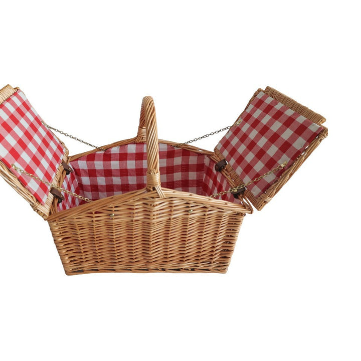 Women’s picnic basket with decorative lattice pattern and practical folding lid Bowlift