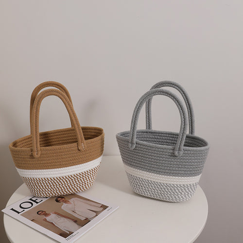 Handmade basket bag with modern accents Bowlift
