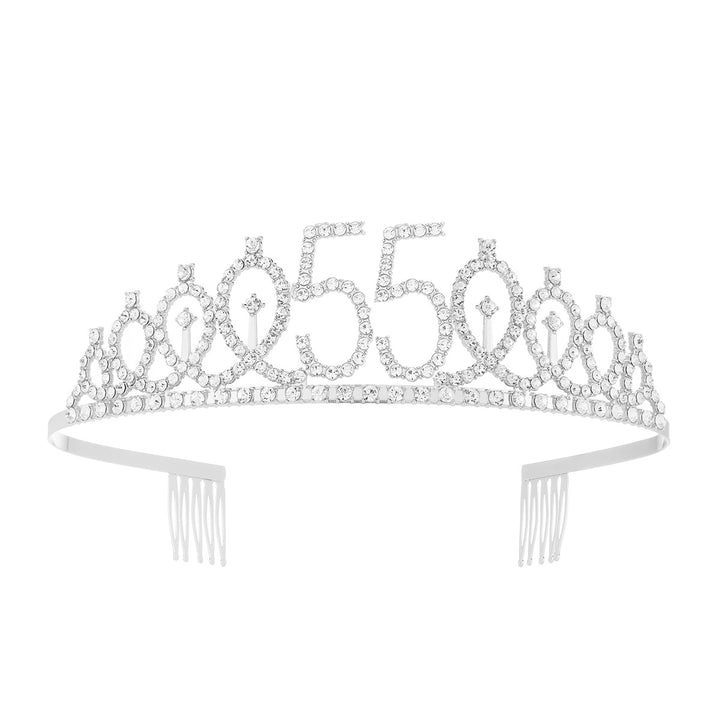 Women's Crystal-Embellished Tiara with Elegant Design Bowlift