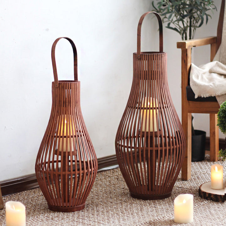 Elegant Rattan Lantern Bowlift