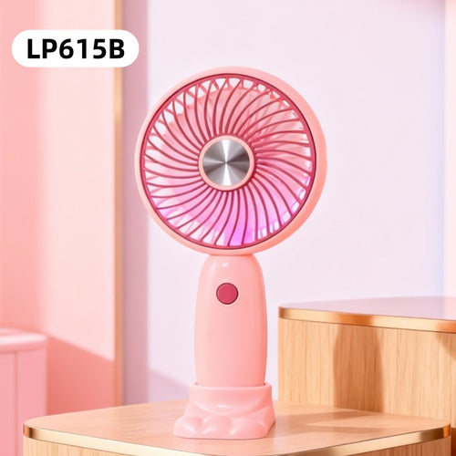 Women Portable Table Fan with LED Lighting and Ergonomic Design Bowlift