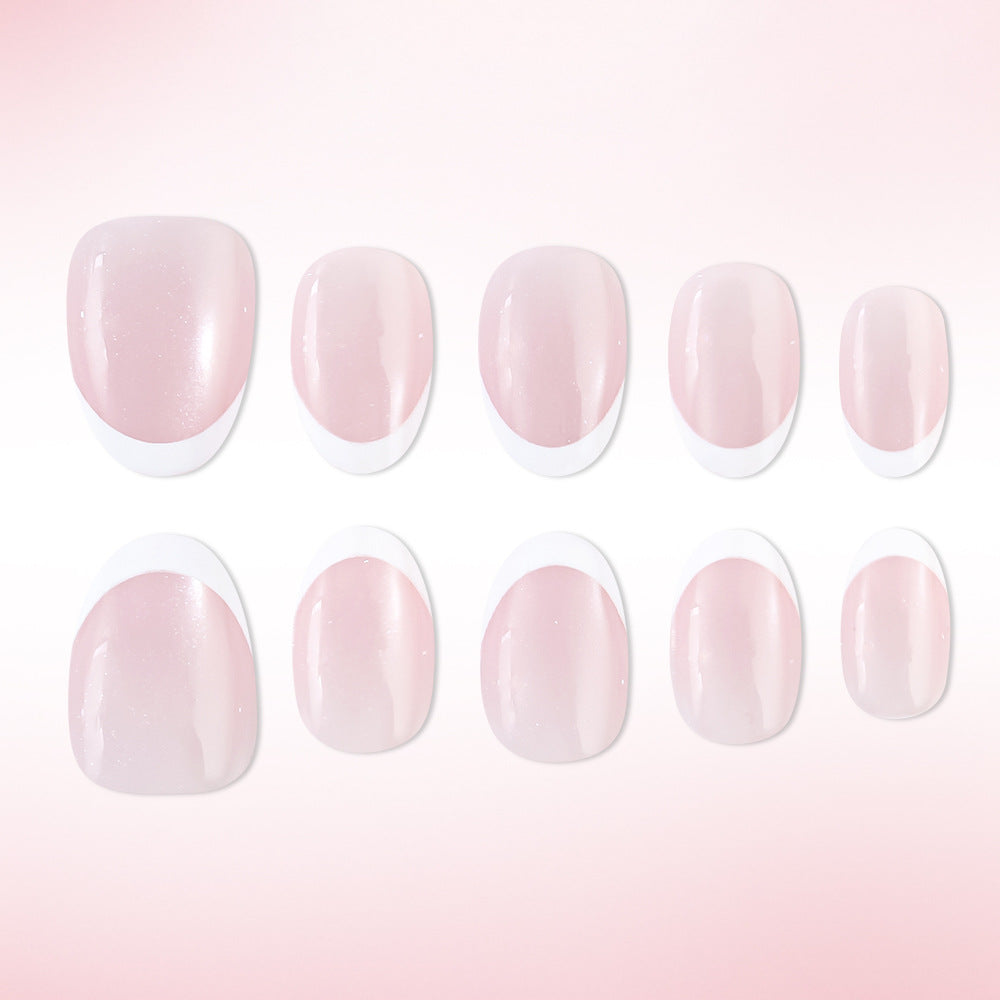 Elegant French Tip Press-On Nails Bowlift 1787542595