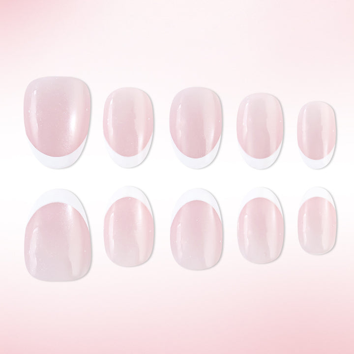 Elegant French Tip Press-On Nails Bowlift 1787542595
