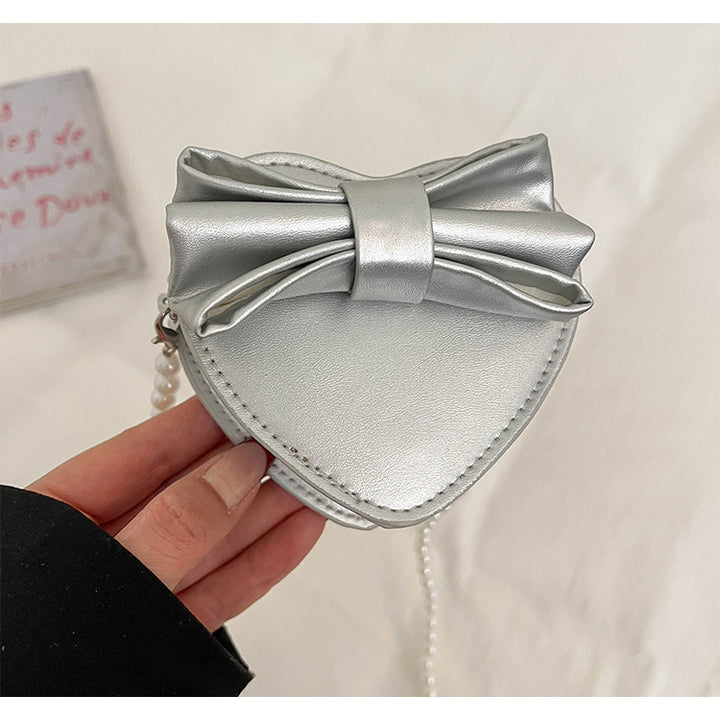 WoHeart-Shaped Bow Clutch Bag Bowlift