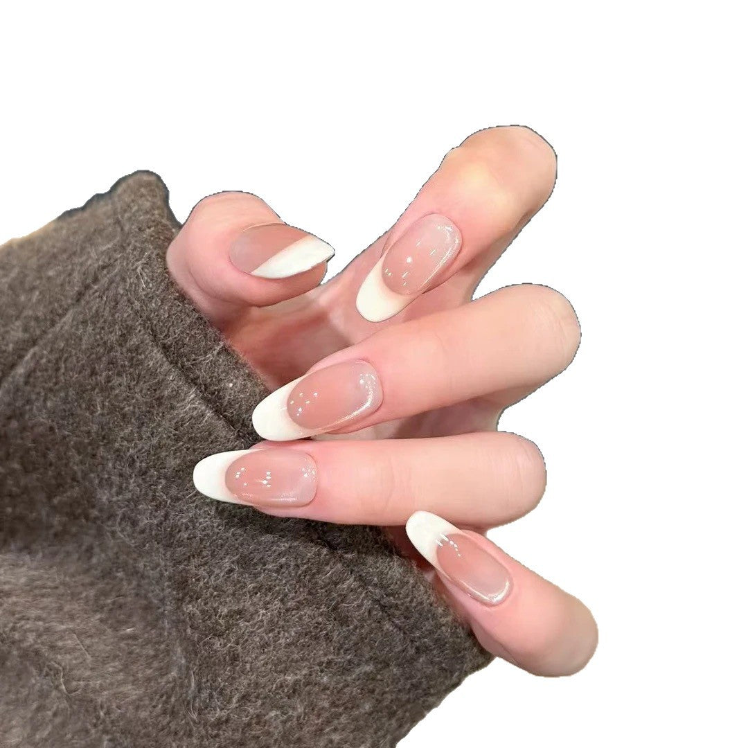 Ombre French Tip Press-On Nails Bowlift