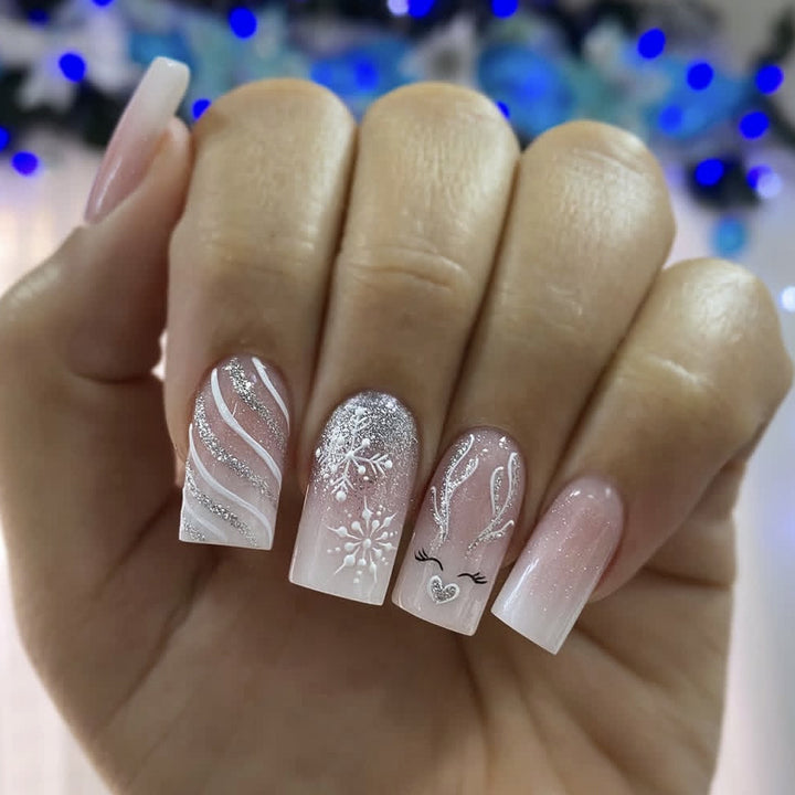 Festive Winter-Themed 3D Nail Art Extensions Bowlift
