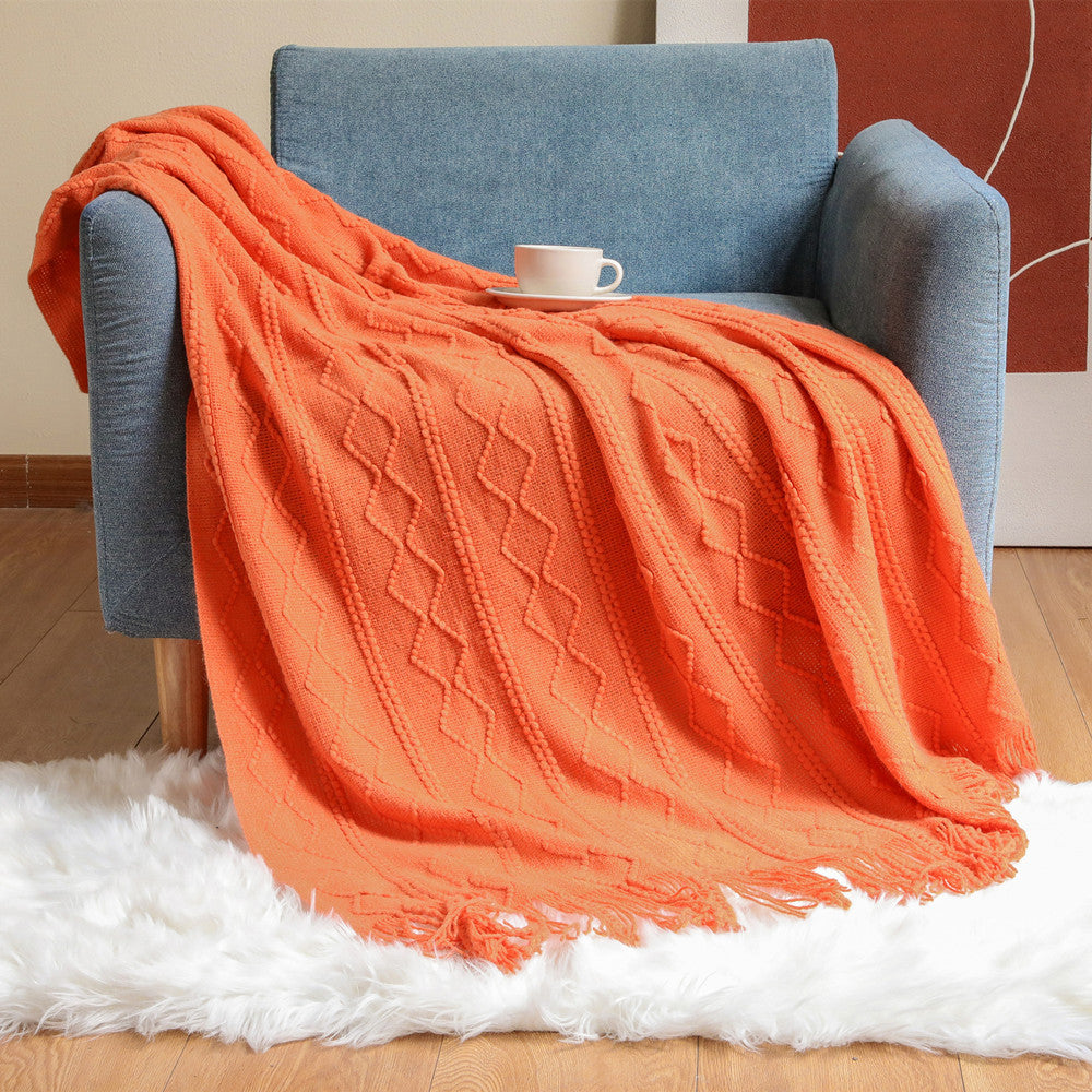 Cozy Knitted Throw Blanket