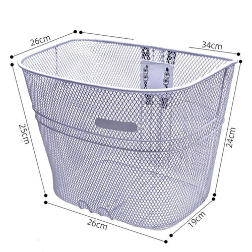 front-mount mesh bicycle basket with universal bracket Bowlift