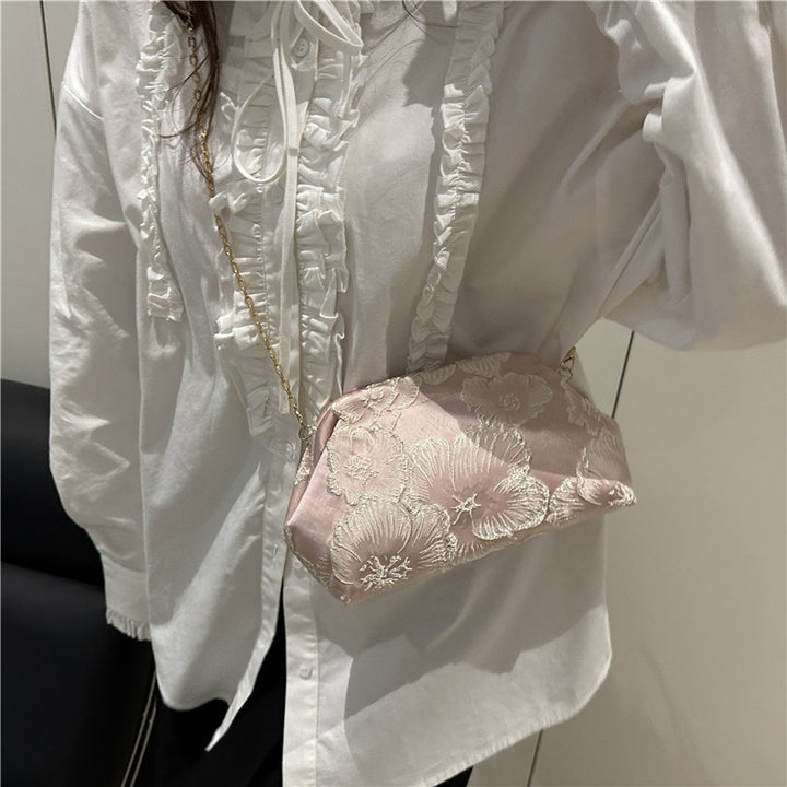 Embroidered Evening Clutch Bowlift