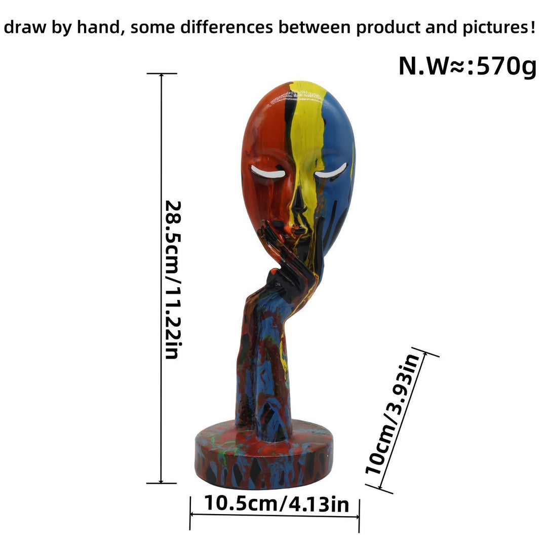 Artful decoration in the form of a thoughtful figure Bowlift