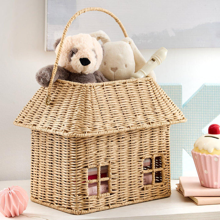 Playful storage basket in the shape of a house Bowlift