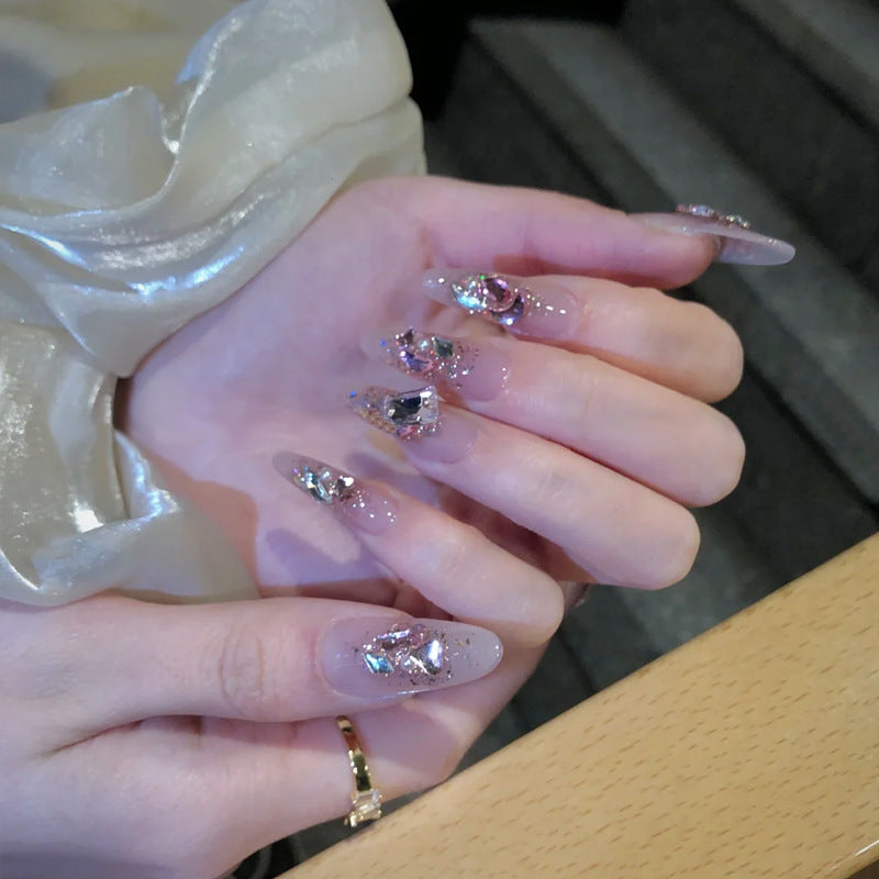 Iridescent Press-On Nail Set Bowlift