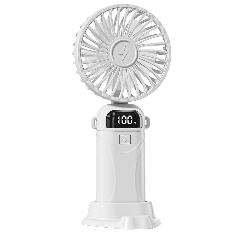 Women's Hand Fan with Digital Battery Indicator Bowlift