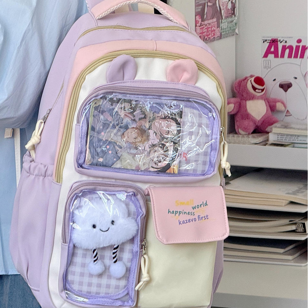 Cute Plush-Themed Backpack Bowlift