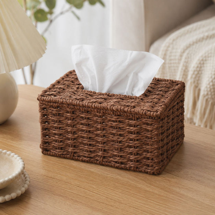 Woven Tissue Box Cover Bowlift