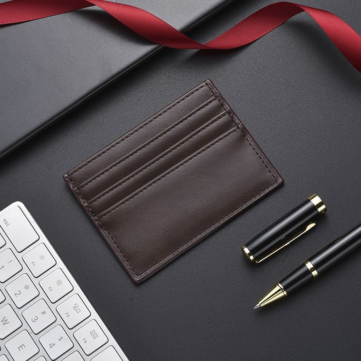 Textured Leather Card Holder Bowlift