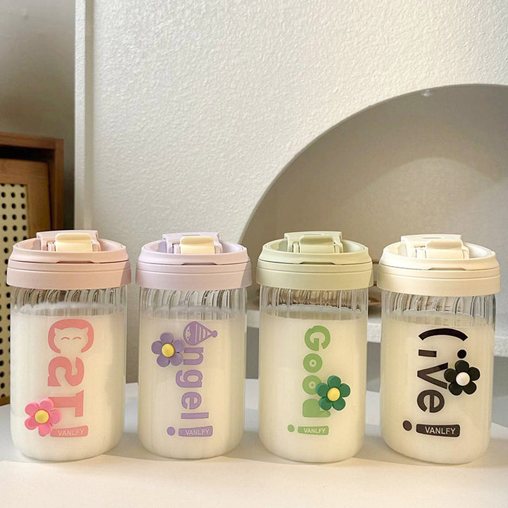 Ladies' insulated drink container with cheerful flower design Bowlift