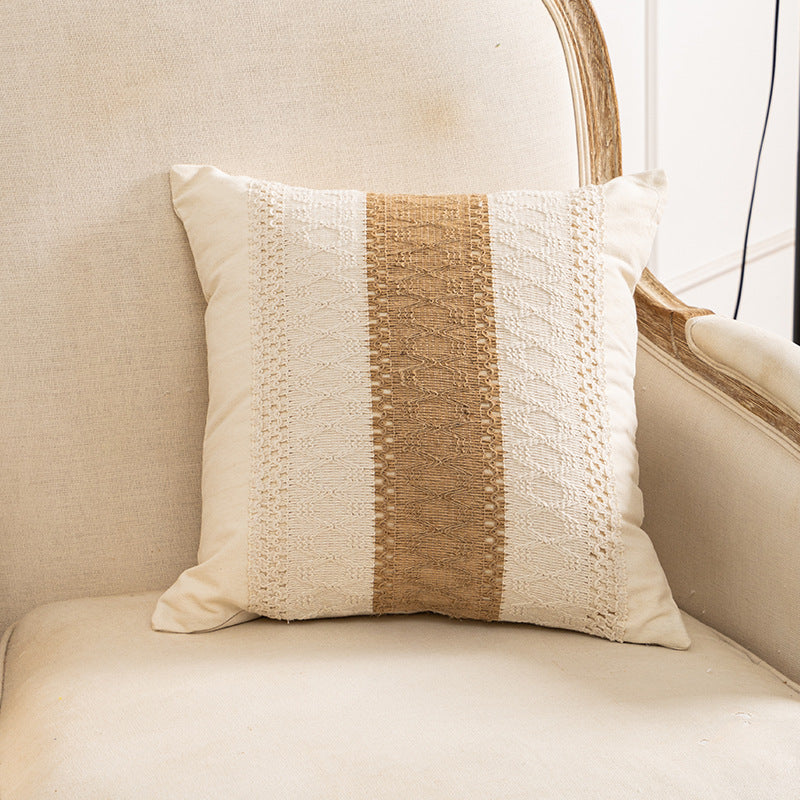Textured Woven Decorative Cushion