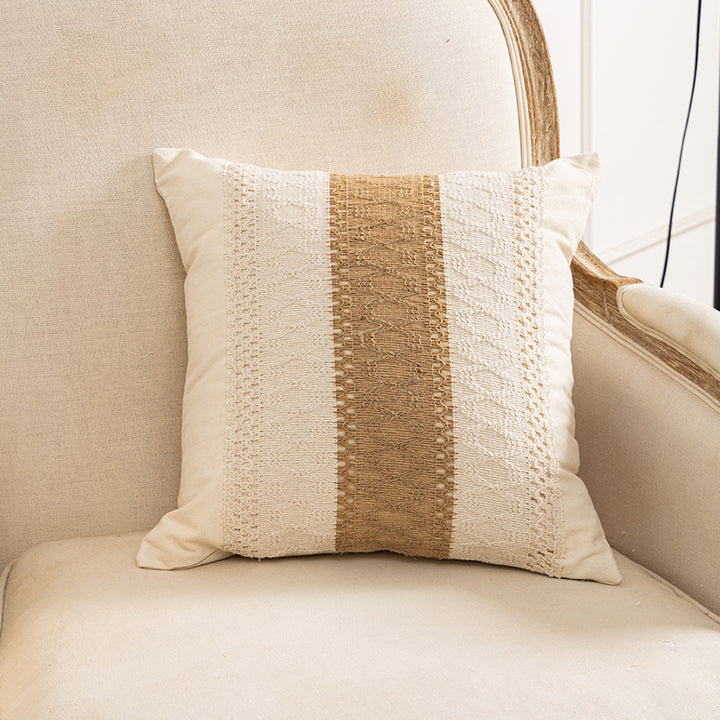 Textured Woven Decorative Cushion