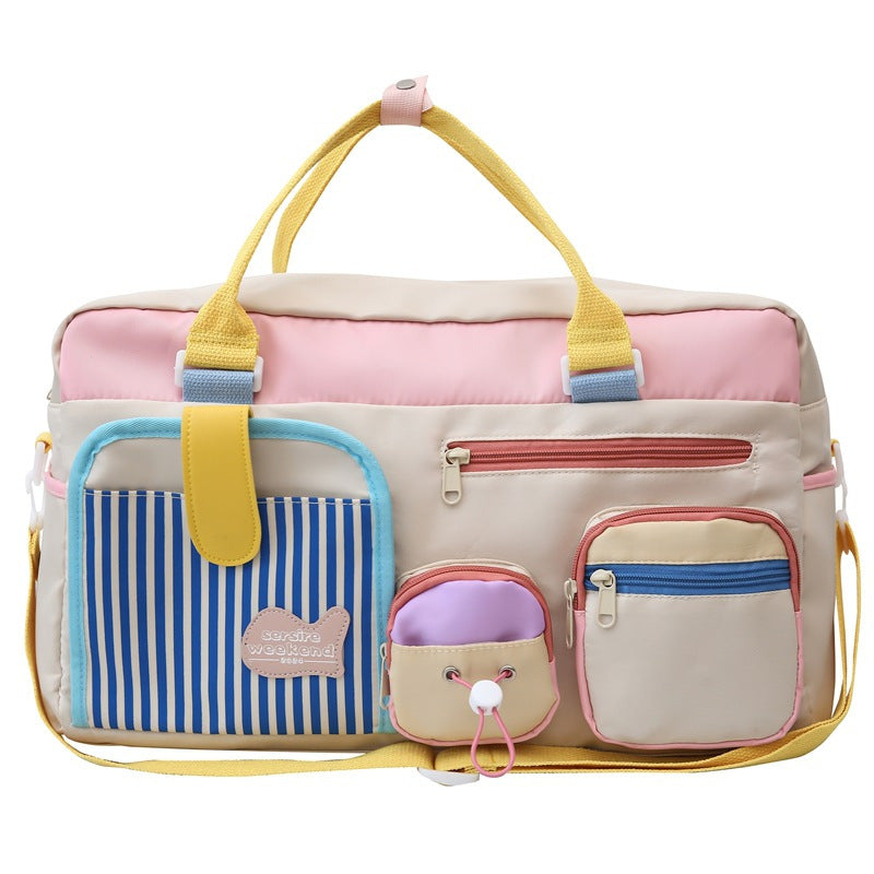 Colorful Multi-Pocket Sports Duffle Bag
