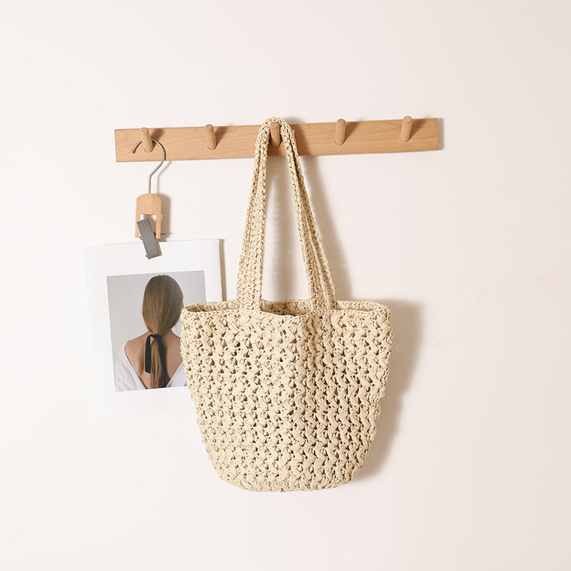 Braided Bast Crossbody Bag with Generous Interior Capacity Bowlift