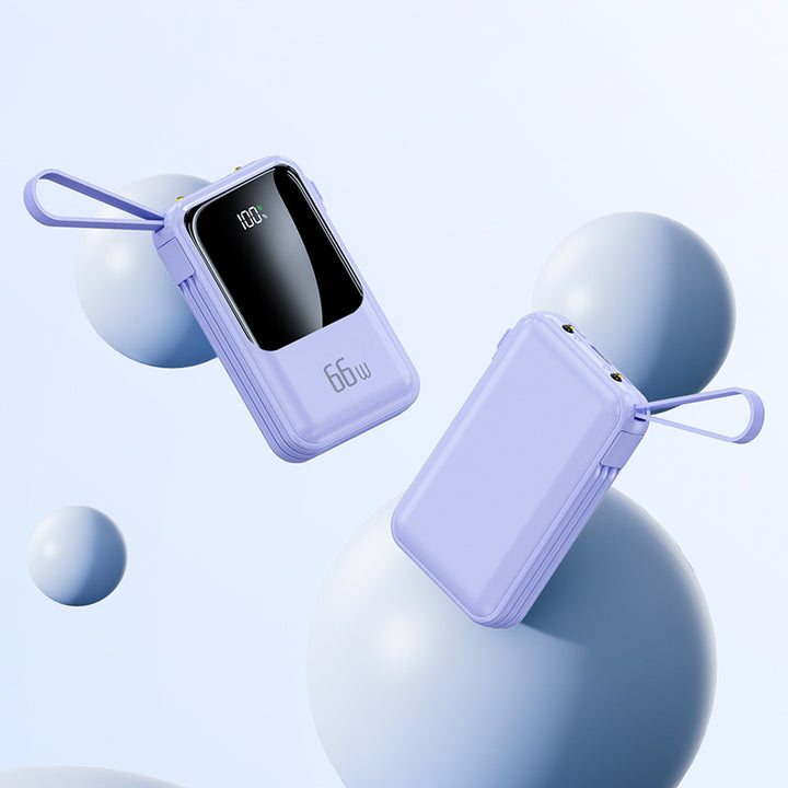 Portable power bank with 66W fast charging function and digital display Bowlift