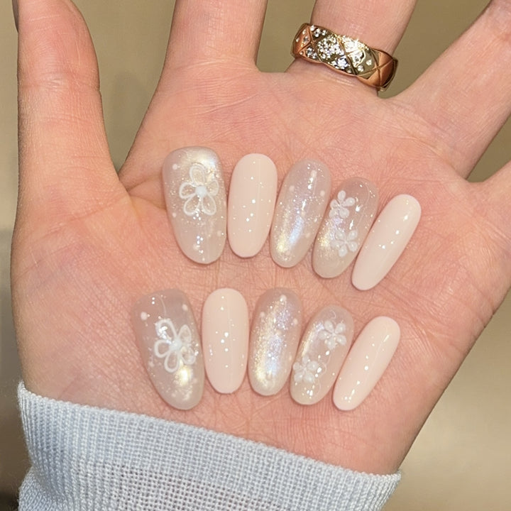 Artificial nails with romantic flower designs Bowlift 1787307536
