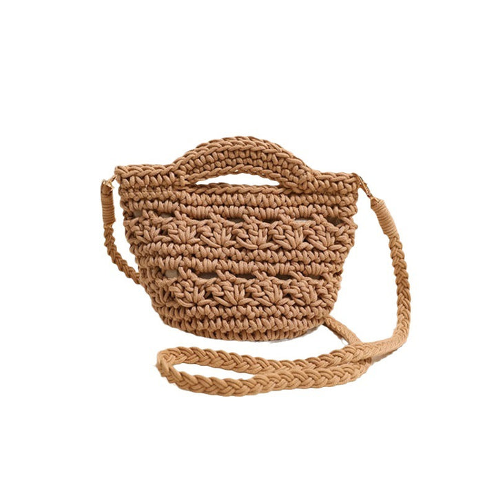 Playful macrame handbag with textured surface Bowlift