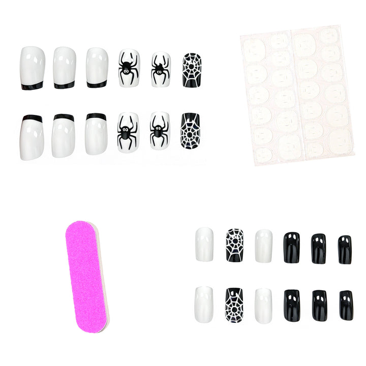 Halloween-Themed Spider Nail Art Set Bowlift