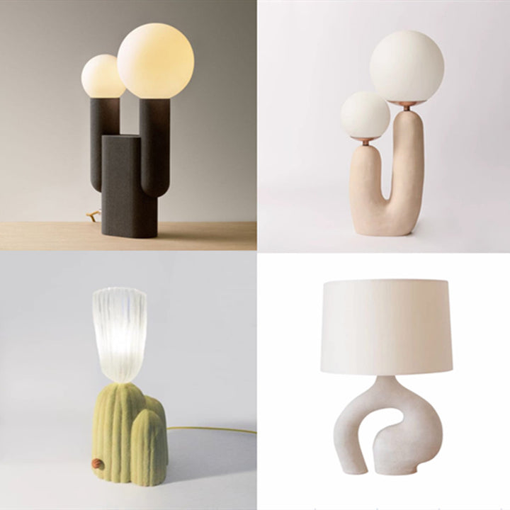 Artistic Table Lamp with Sculptural Design