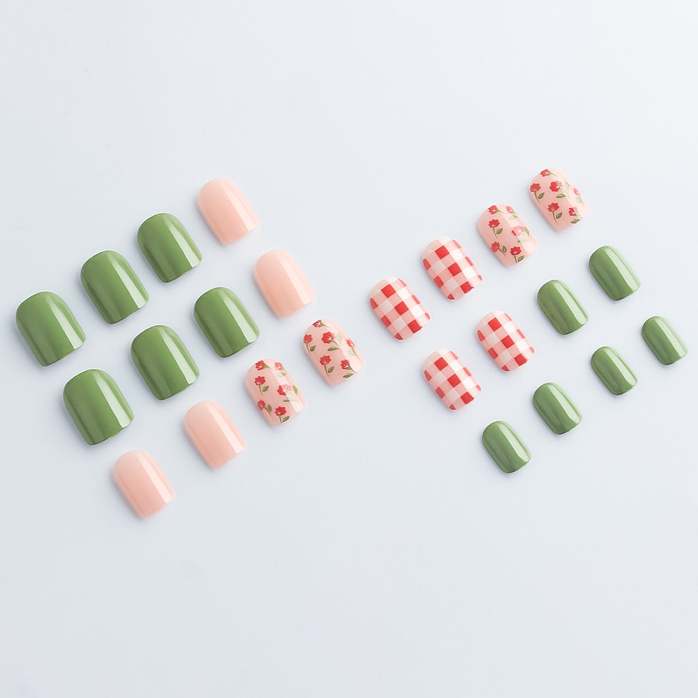 Creative Floral Design Press-On Nail Art Bowlift