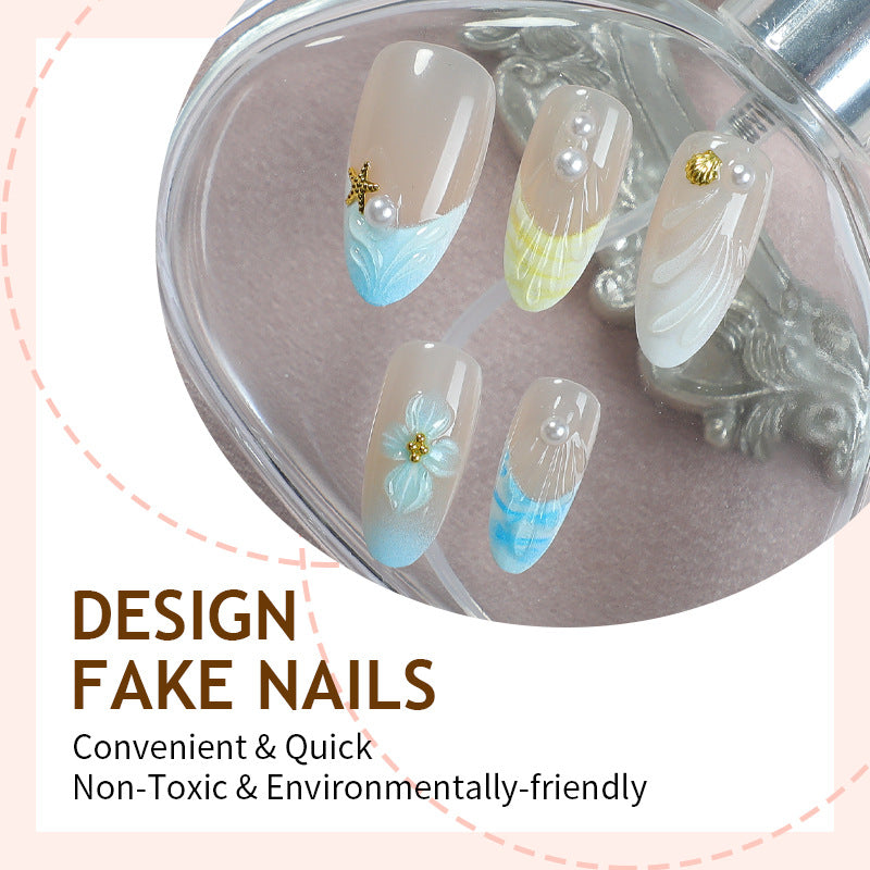 Nail art set with handcrafted maritime motifs Bowlift