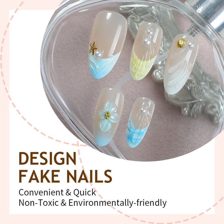 Nail art set with handcrafted maritime motifs Bowlift