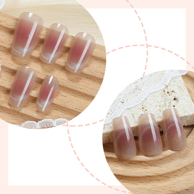 Artificial Nail Set with Elegant Ombre Effects Bowlift