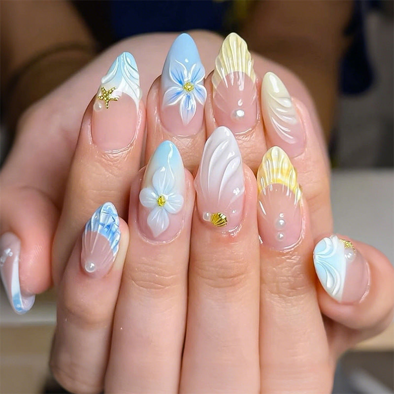 Creative Shell Design Press-On Nail Set Bowlift
