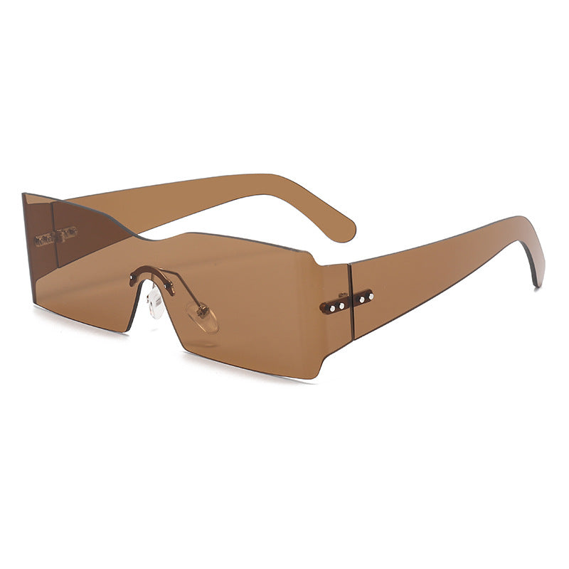 Women's futuristic fashion sunglasses with transparent frame Bowlift