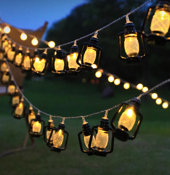 Outdoor Solar Star And Globe String Lights With Waterproof Copper Wire Bowlift