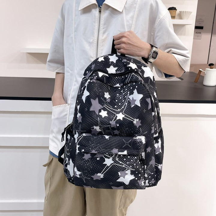 Star-Patterned School Backpack Bowlift