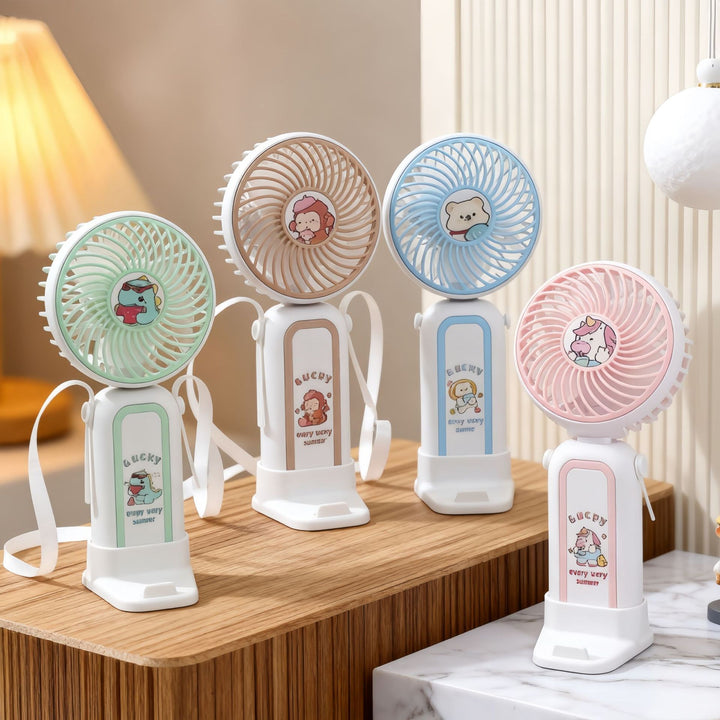 Ladies Portable Hand Fan with Cute Design Bowlift