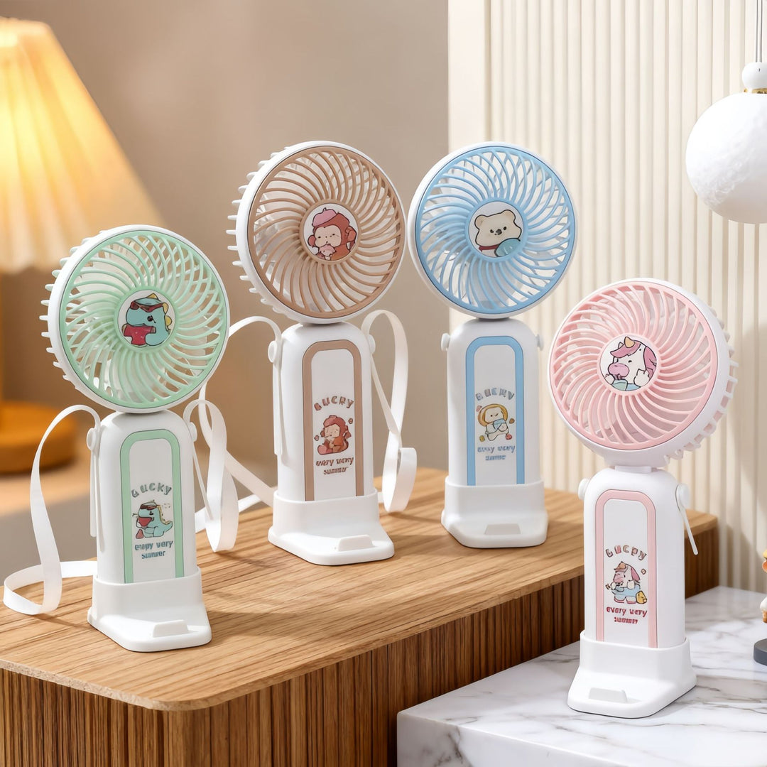Women Portable USB Desk Fan with Playful Animal Design Bowlift