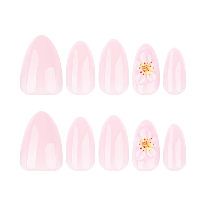 Artful Nail Extensions with Delicate Flower Designs Bowlift