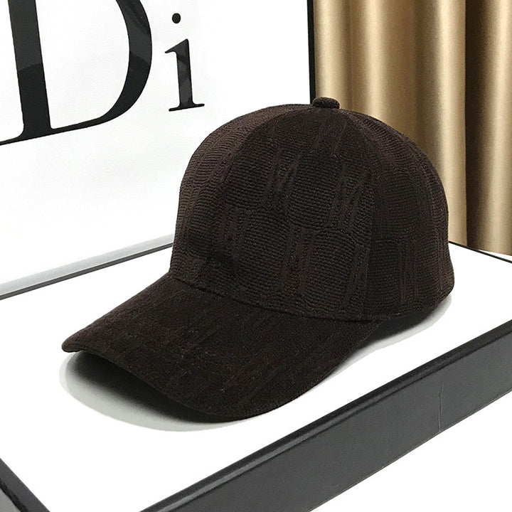 Women's Textured Fabric Baseball Cap Bowlift