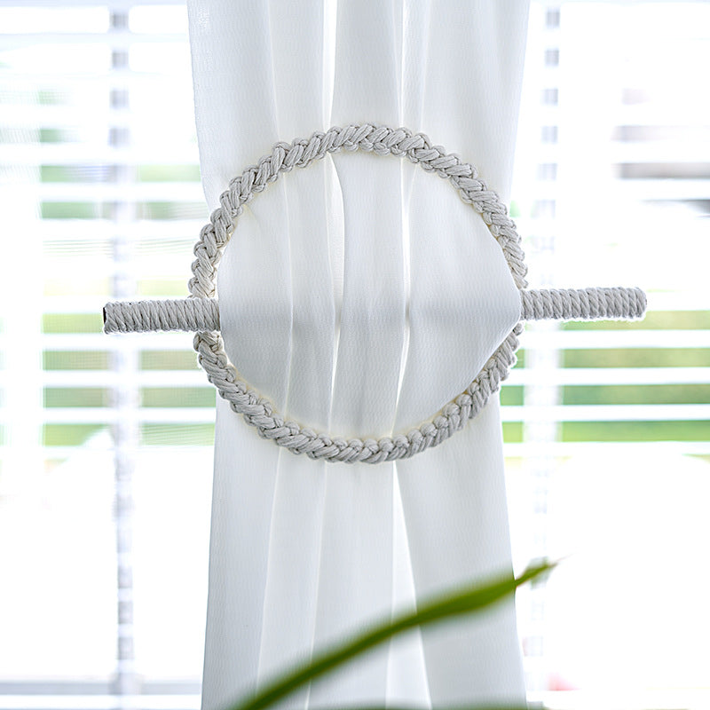 Macramé Curtain Tieback Holder Bowlift