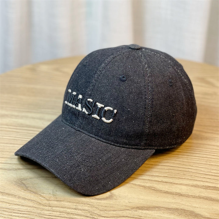 Women's Embroidered Denim Baseball Cap Bowlift